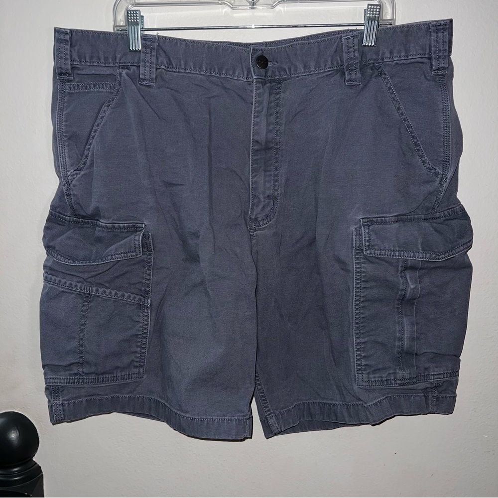 Carhartt Men’s Gray Canvas Cargo Work Shorts Size 40